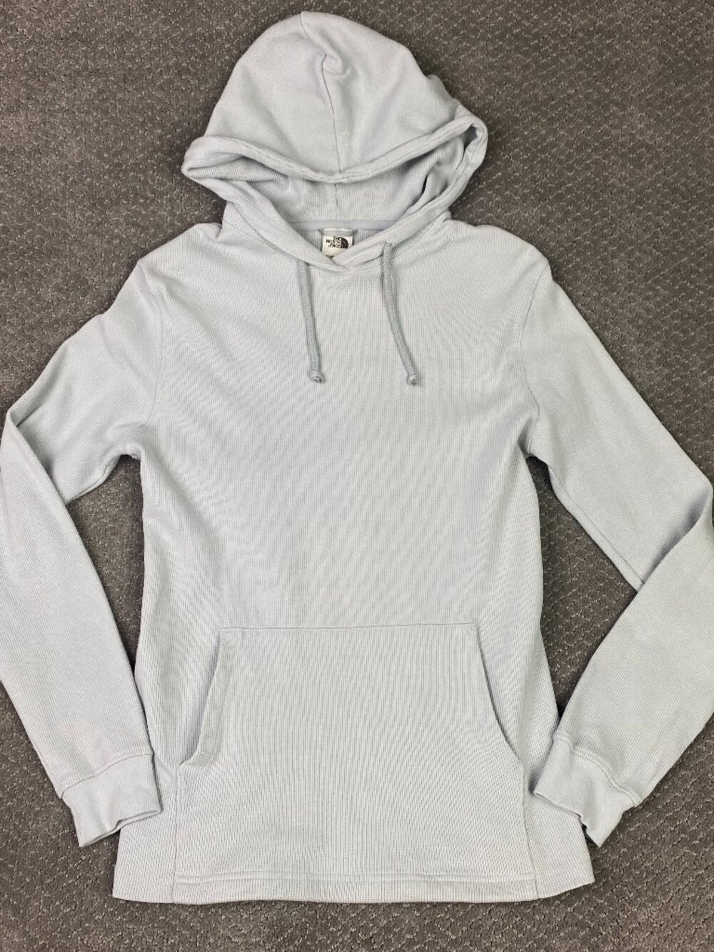 The North Face Waffle Knit Hoodie Mens Medium Gray Terrain NF0A7WS8
